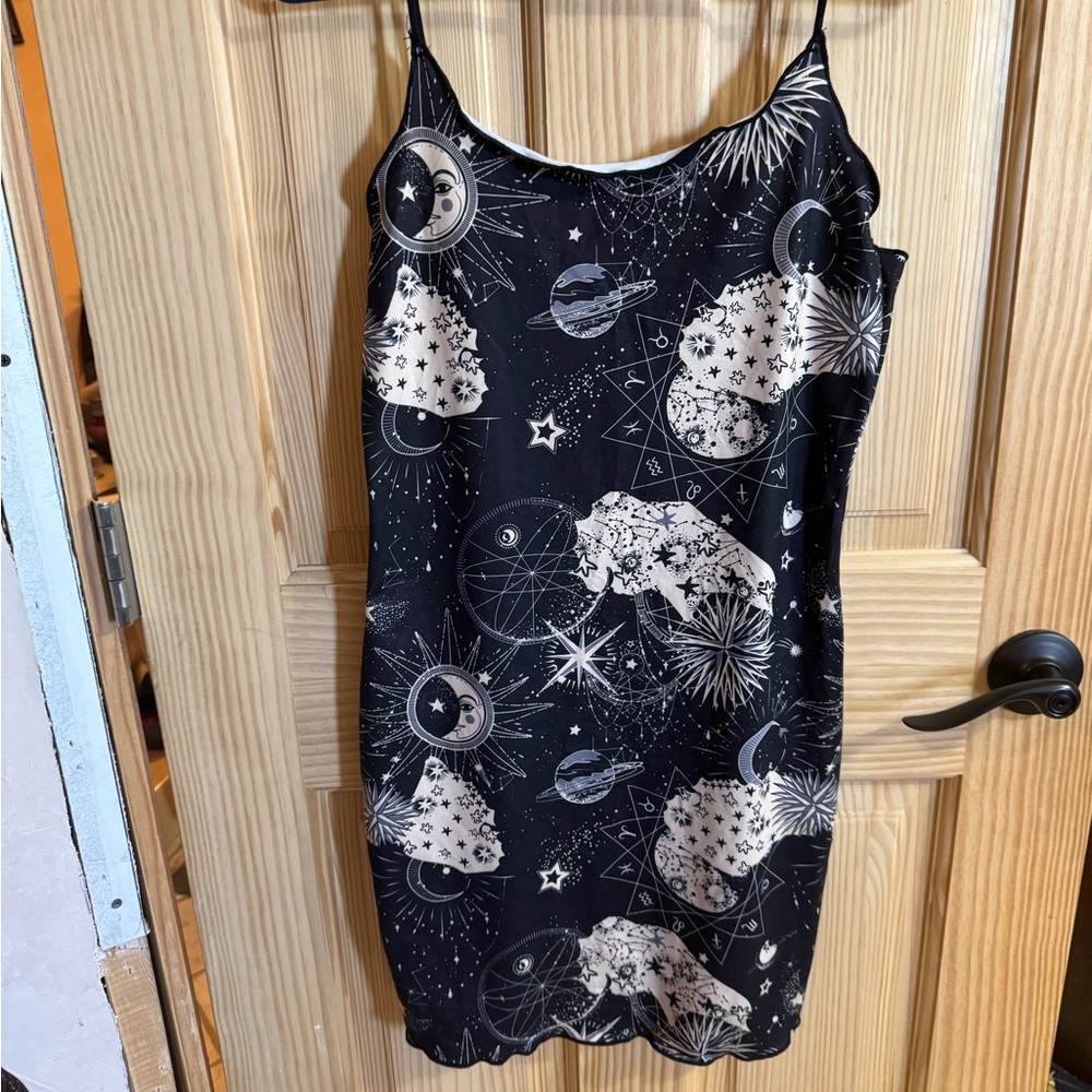 SHEIN black and White Celestial Dress